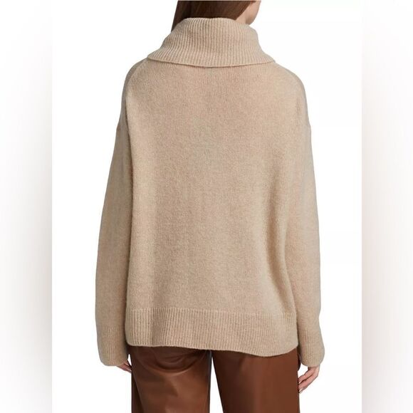 NWT Rails Imogen Wool-Cashmere Turtleneck Sweater in Jute $348 - Picture 5 of 9